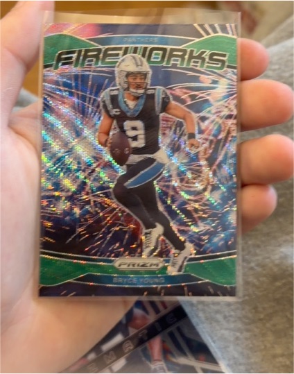 2024 Panini Prizm #14 Bryce Young Fireworks Green Wave Prizm — front