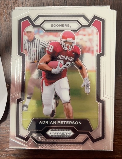 2024 Panini Prizm Draft Picks #82 Adrian Peterson Oklahoma Sooners — front
