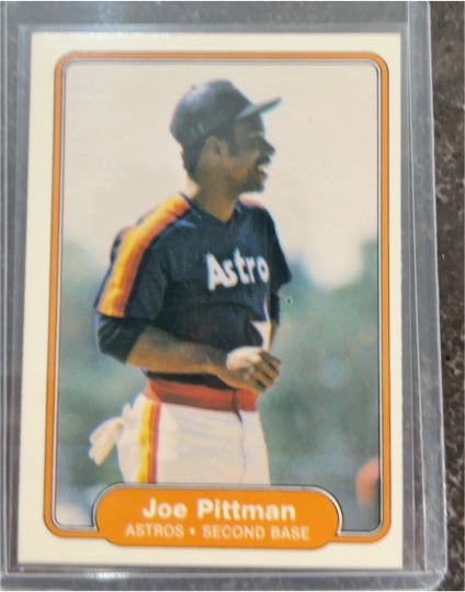 1982 Fleer #222 Joe Pittman — front