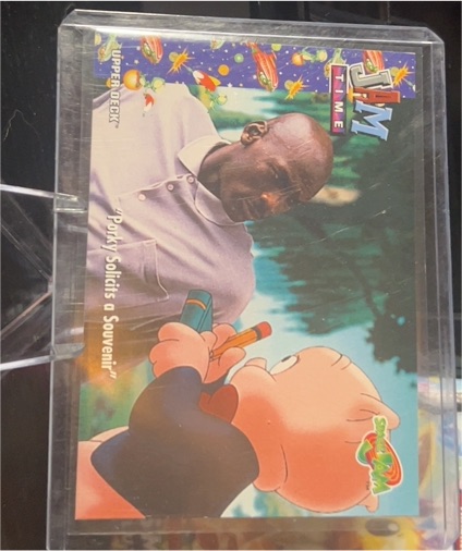 1996 Upper Deck Space Jam #41 Michael Jordan Porky Pig Jam Time — front