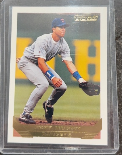 1993 Topps Gold #143 Jeff Huson Texas Rangers — front