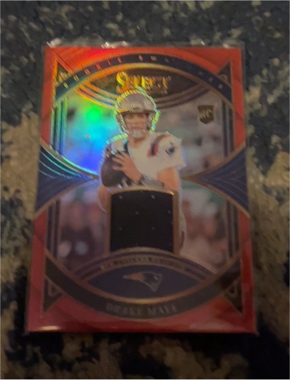 2024 Panini Select Rookie Swatches #RS-MJ Mac Jones — front