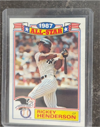 1987 Topps Glossy All-Stars #18 Rickey Henderson — front