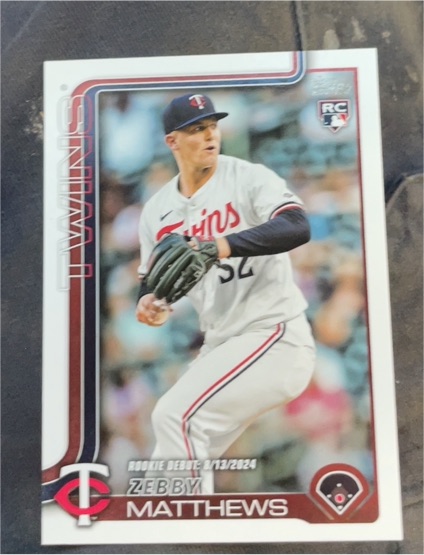 2025 Topps Update #US37 Zebby Matthews — front