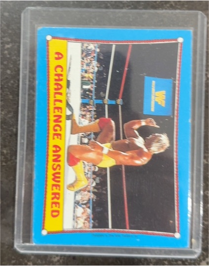 1987 Topps WWF #36 A Challenge Answered Hulk Hogan — front