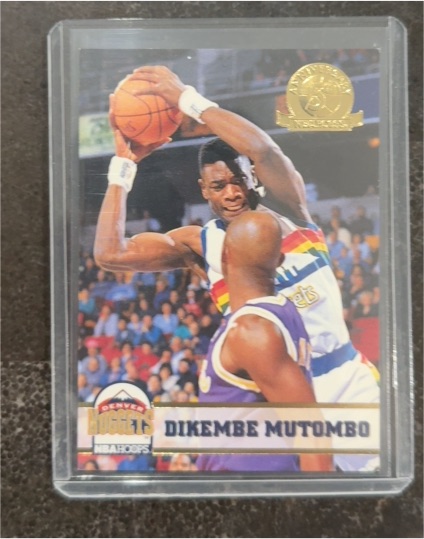 1993-94 NBA Hoops 5th Anniversary Gold #5 Dikembe Mutombo — front