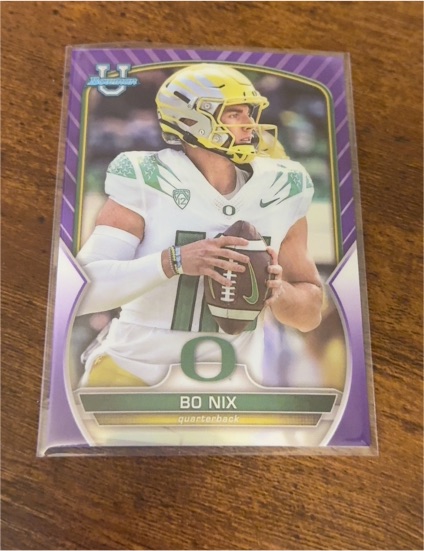 2022 Bowman University Chrome #61 Bo Nix — front