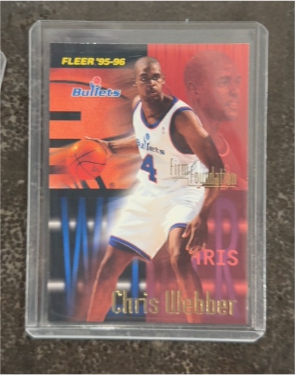 1995-96 Fleer #348 Chris Webber Firm Foundation — front