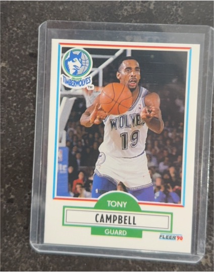 1990-91 Fleer #112 Tony Campbell — front