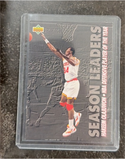 1993-94 Upper Deck #176 Hakeem Olajuwon Season Leaders — front