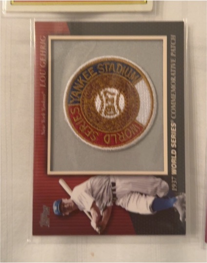 2010 Topps Lou Gehrig 1937 World Series Commemorative Patch #MCP-9 — front