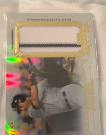 2013 Topps Tribute Commemorative Cuts Relics #CC-DJ Derek Jeter — front