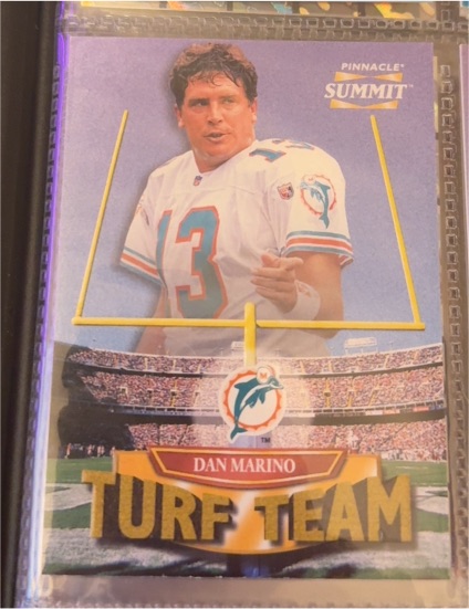 1996 Pinnacle Summit #7 Dan Marino Turf Team — front