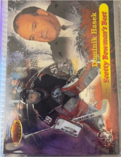 1998-99 Bowman's Best #SB1 Dominik Hasek Scotty Bowman's Best — front