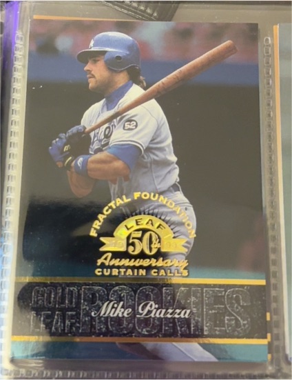 1998 Leaf Fractal Foundation Curtain Calls #152 Mike Piazza — front
