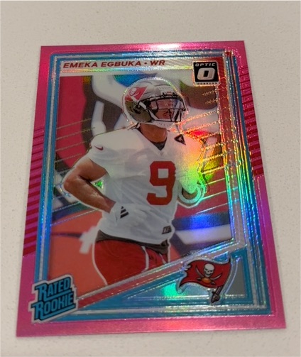 2025 Panini Donruss Optic #375 Emeka Egbuka Rated Rookie Pink Preview — front