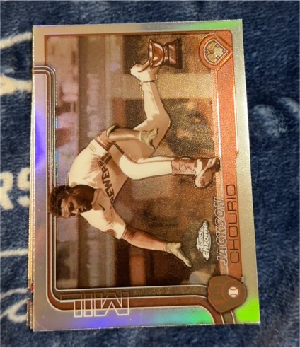 2025 Topps Chrome #262 Jackson Chourio Sepia Refractor — front