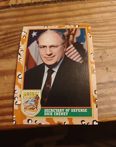 1991 Topps Desert Storm #3 Dick Cheney Secretary of Defense — front
