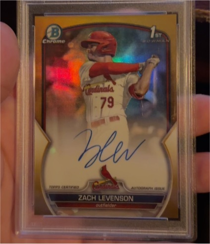 2023 Bowman Chrome #CDA-ZL Zach Levenson — front