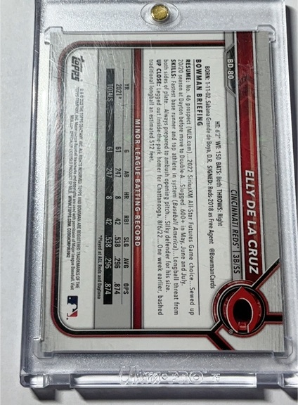 2022 Bowman Draft #BD-80 Elly De La Cruz — front