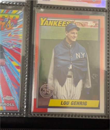 2025 Topps Update #U90-14 Lou Gehrig 35th Anniversary 1990 — front