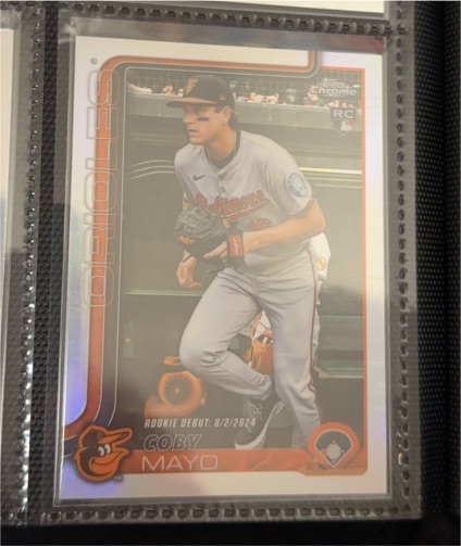 2025 Topps Update #US282 Coby Mayo Rookie Debut — front