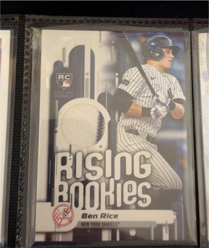 2025 Topps Update Rising Rookies Relic #RRR-BR Ben Rice — front
