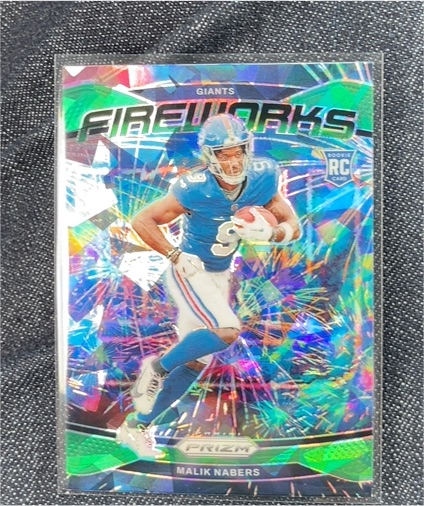 2024 Panini Prizm Fireworks #21 Malik Nabers — front