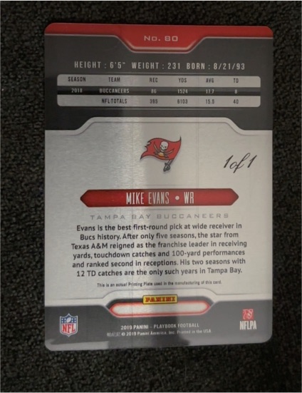 2019 Panini Playbook #80 Mike Evans — front