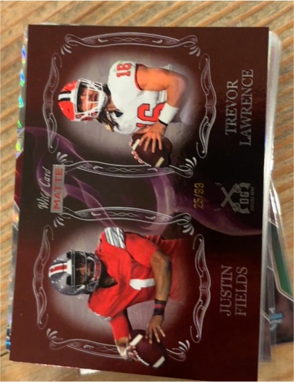 2021 Wild Card Matte Dueling Guns #MDG-7 Trevor Lawrence / Justin Fields — front