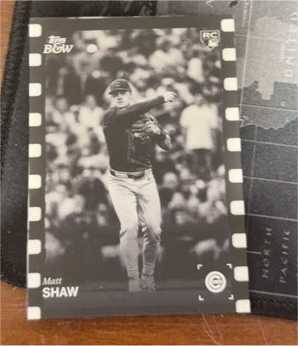 2025 Topps Black & White #47 Matt Shaw — front