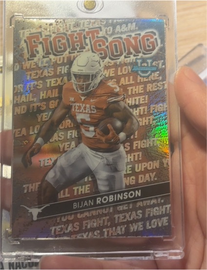 2022-23 Bowman's Best University Fight Song #FS-17 Bijan Robinson — front