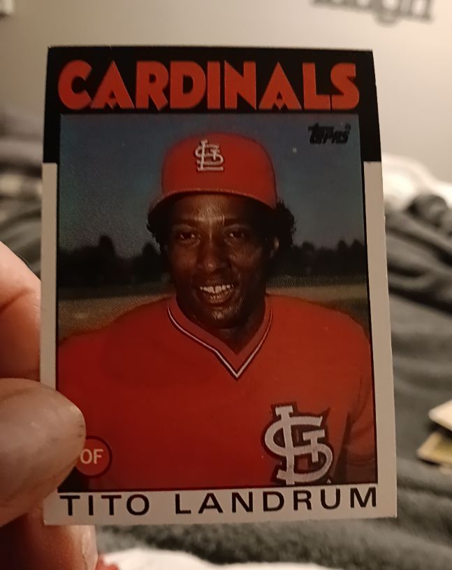 1986 Topps #498 Tito Landrum — front