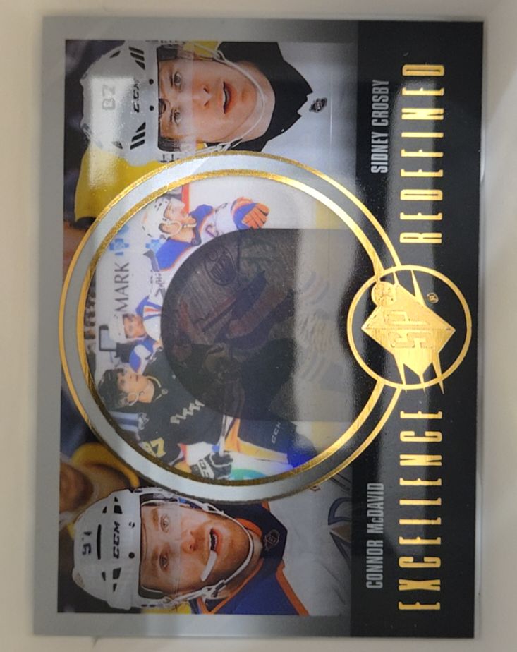 2024-25 SPx #EX-6 Connor McDavid / Sidney Crosby Excellence Redefined — front