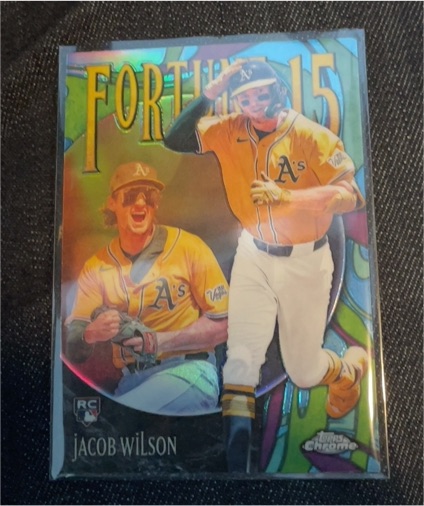 2025 Topps Chrome Update #F15-18 Jacob Wilson Fortune 15 Rookie — front