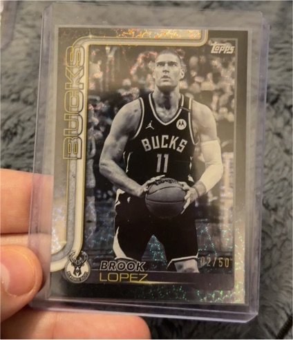 2025-26 Topps #58 Brook Lopez Blackout — front
