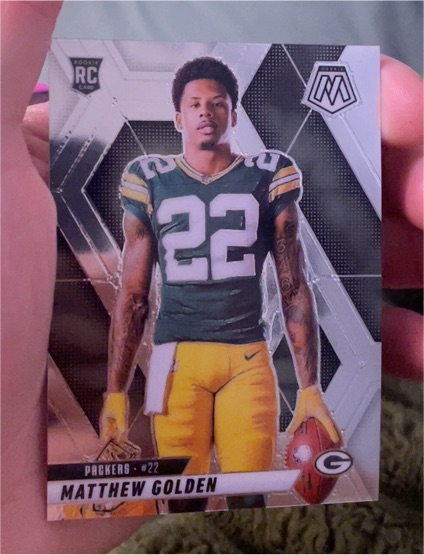 2025 Panini Mosaic #285 Matthew Golden Rookie Variation — front