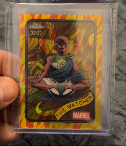 2025 Topps Chrome Marvel #28 The Watcher — front