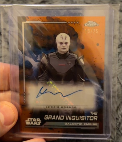 2024 Topps Chrome Star Wars The Grand Inquisitor Orange Auto #19/25 — front