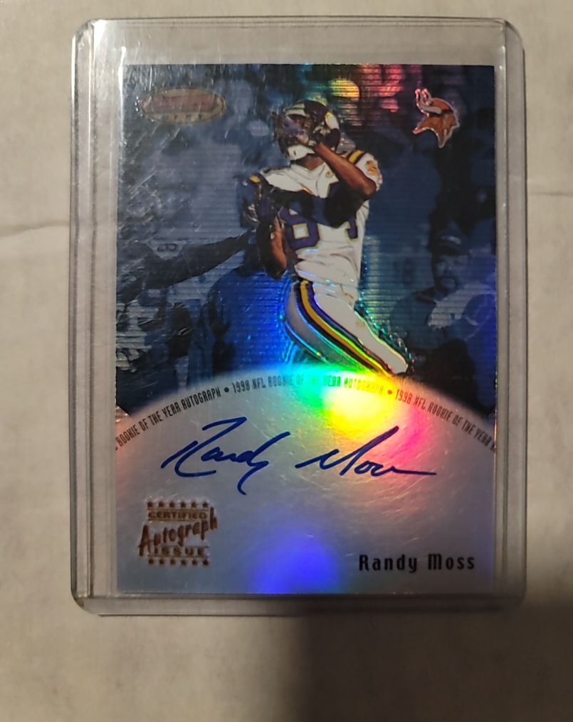 1998 Playoff Rookie of the Year Autograph Randy Moss — front