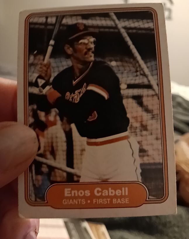 1982 Fleer #386 Enos Cabell — front
