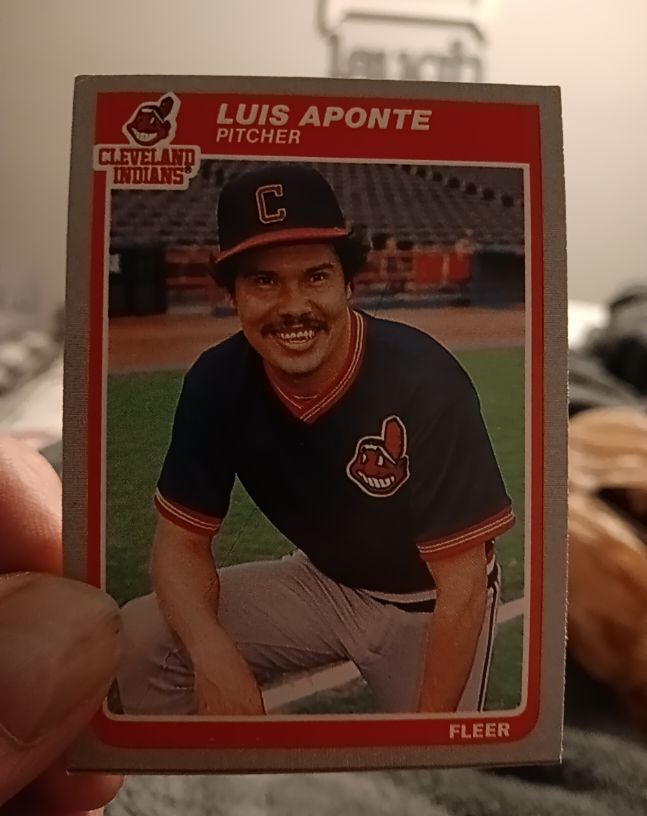 1985 Fleer #437 Luis Aponte — front