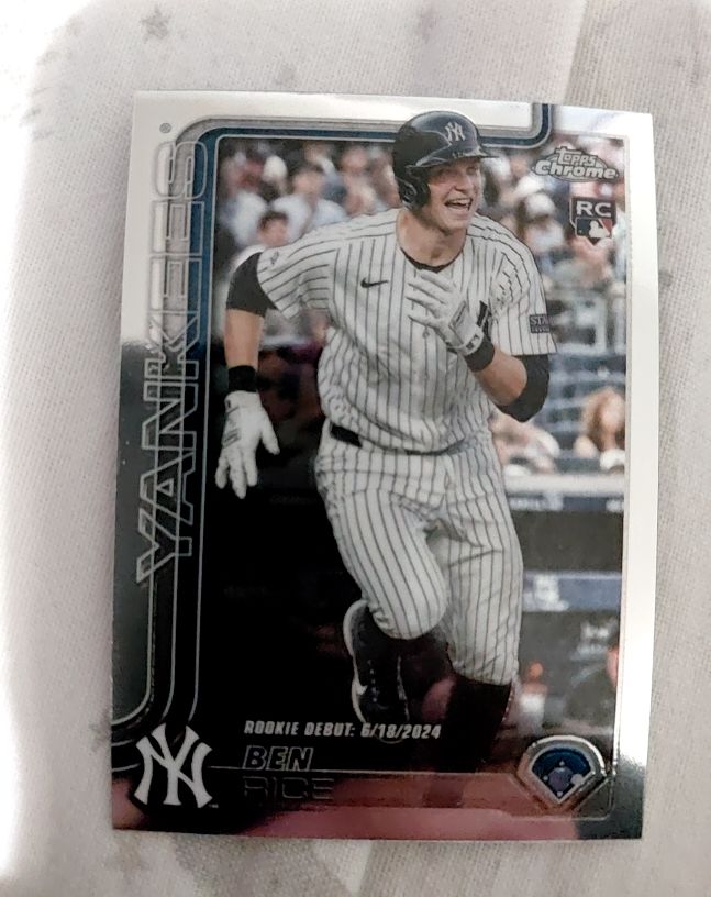 2025 Topps Chrome Update Series #US25 Ben Rice Rookie Debut — front