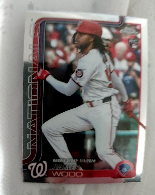 2025 Topps Chrome Update Series #USC95 James Wood Rookie Debut — front