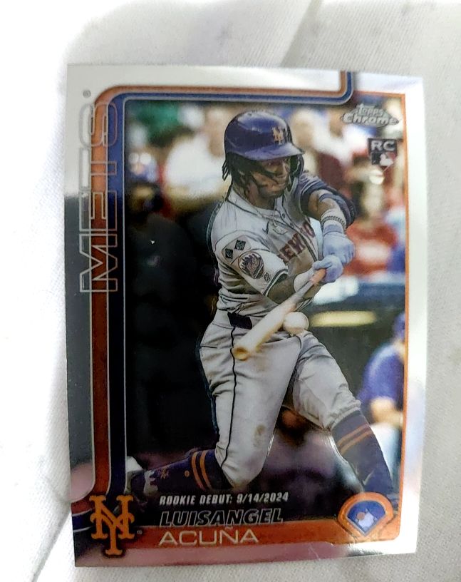 2024 Topps Chrome Update #USC53 Luisangel Acuna Rookie Debut New York Mets — front