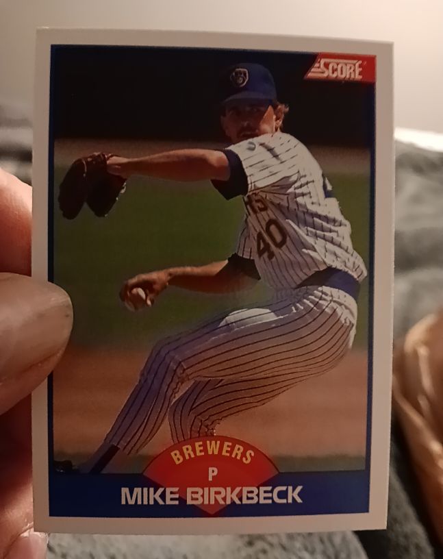 1989 Score #596 Mike Birkbeck — front