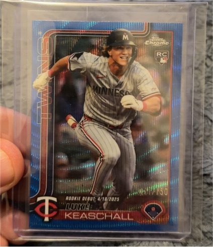 2025 Topps Chrome Update #USC134 Luke Keaschall Rookie Debut — front