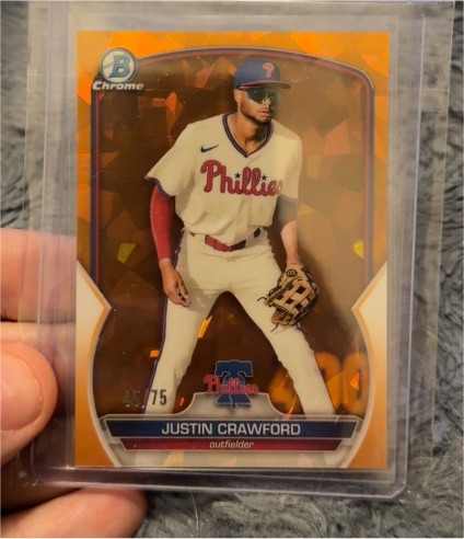 2023 Bowman Chrome Prospects #BCP-217 Justin Crawford — front