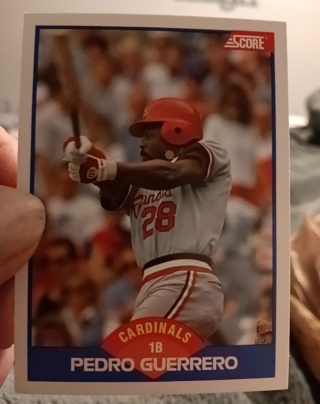 1989 Score #564 Pedro Guerrero — front