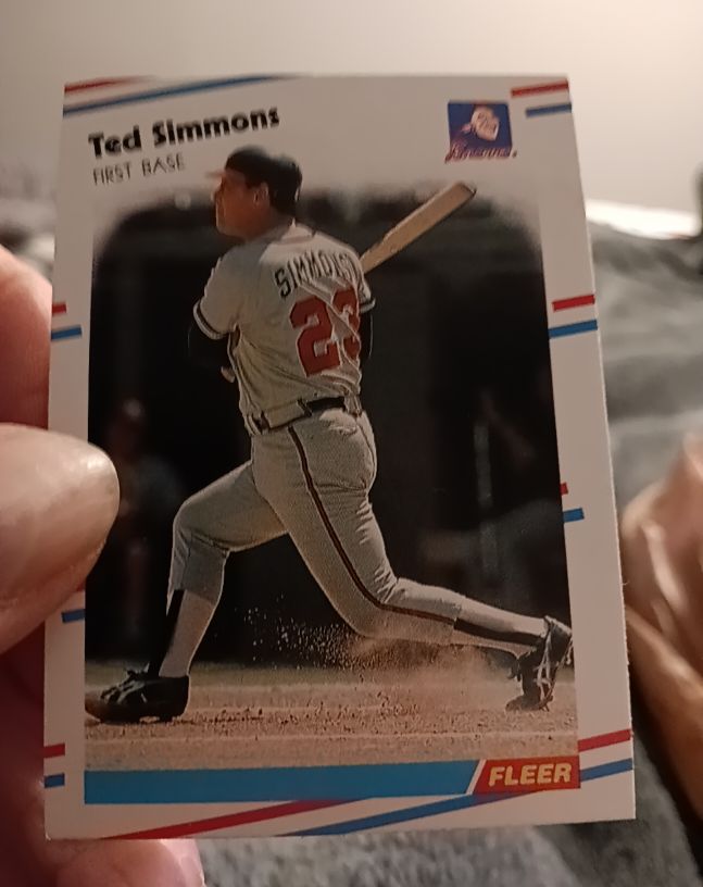 1988 Fleer #549 Ted Simmons — front